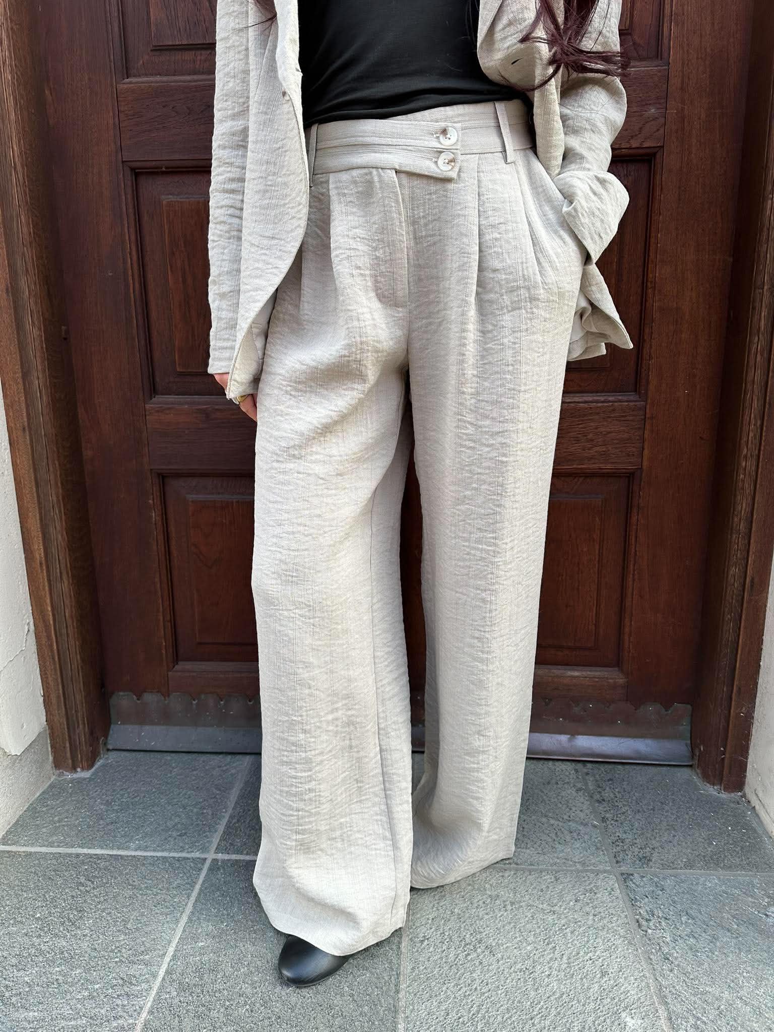 AWBRAELYN Tailored Trousers - Pelican
